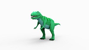 T-Rex low-poly Green