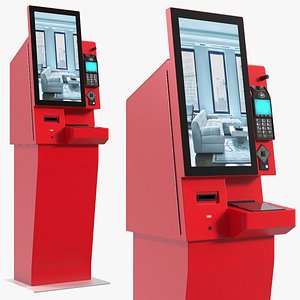 Smart Payment Hotel Kiosk Red
