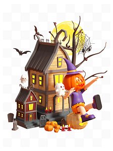 Halloween 3D three-dimensional model