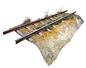 Old Railway Tracks 3D model
