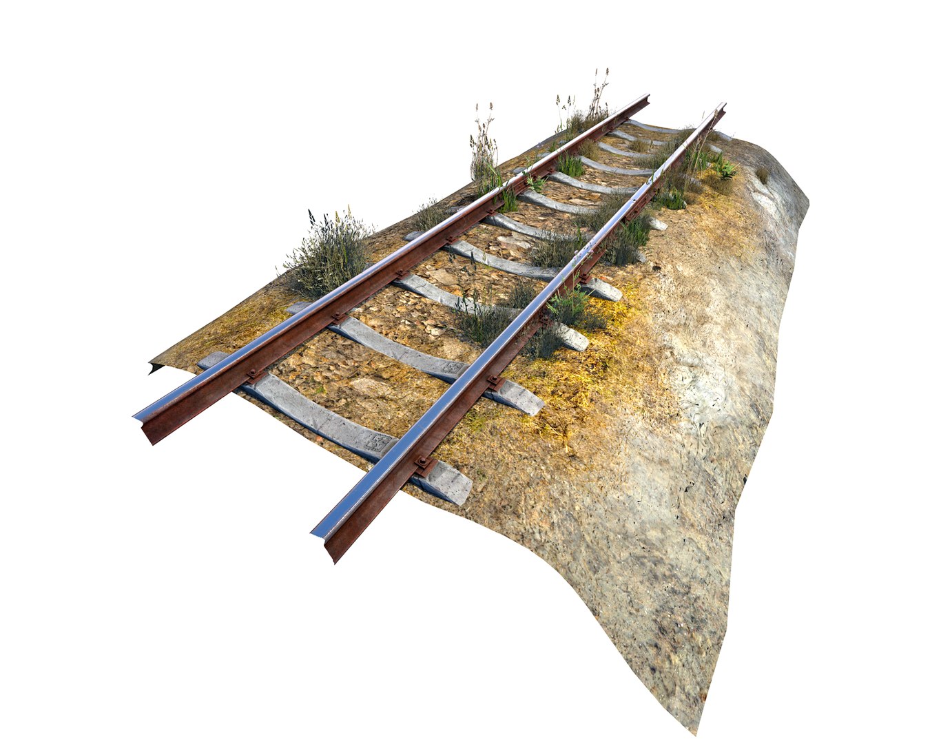 Old Railway Tracks 3D Model - TurboSquid 2212214