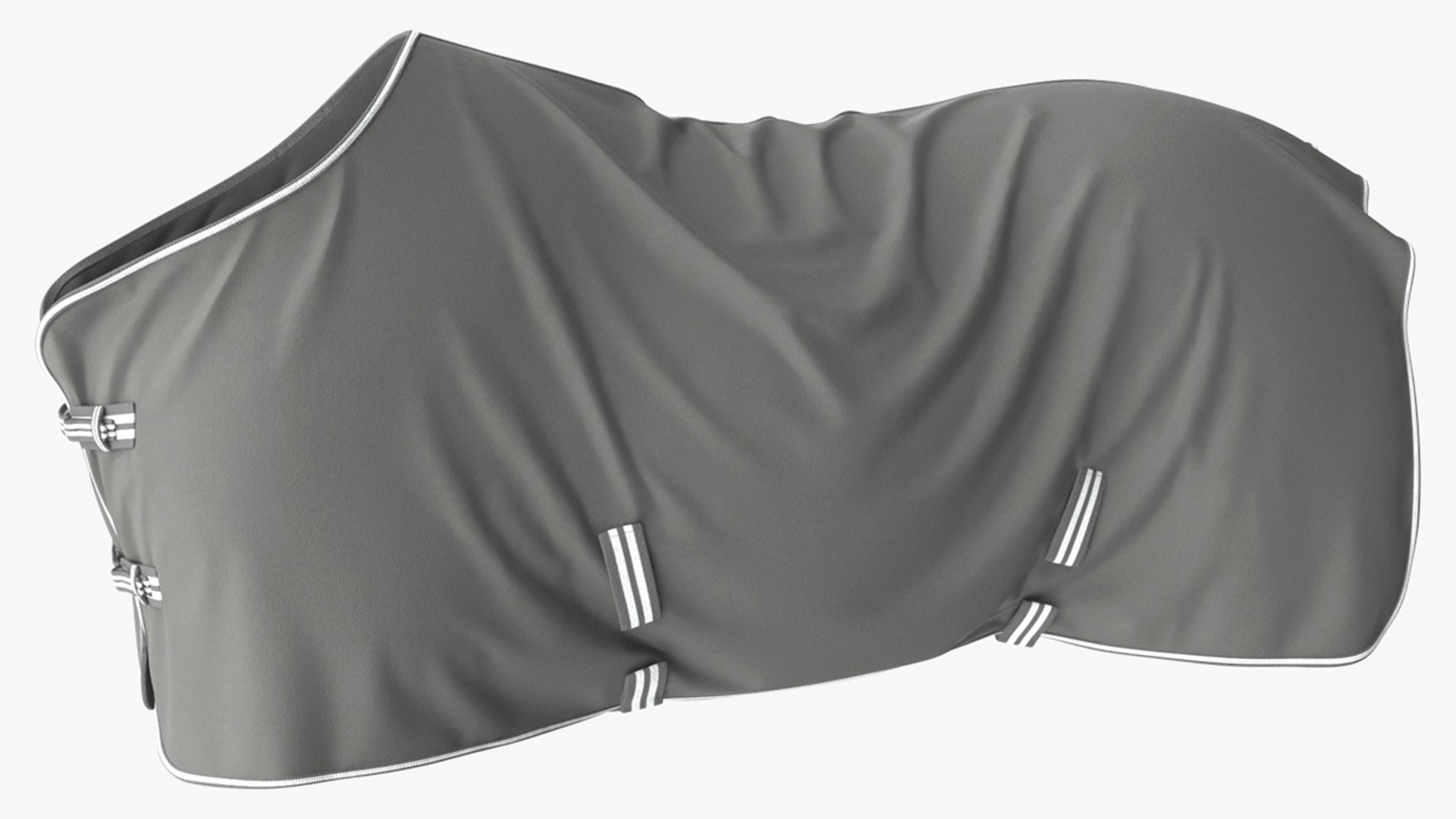 Grey Fleece Horse Rug 3D model preview