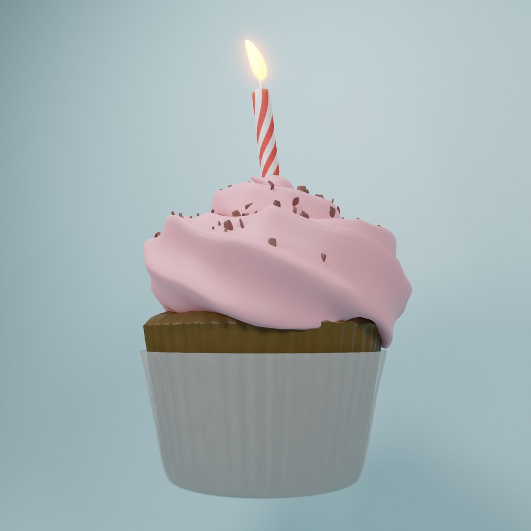 3D cupcake with candle https://p.turbosquid.com/ts-thumb/U3/WCuv7H/SE/untitled5/png/1669147342/1920x1080/fit_q87/bb69fa55d8f2582cf6711ddbf15d625dcfaeb4fa/untitled5.jpg