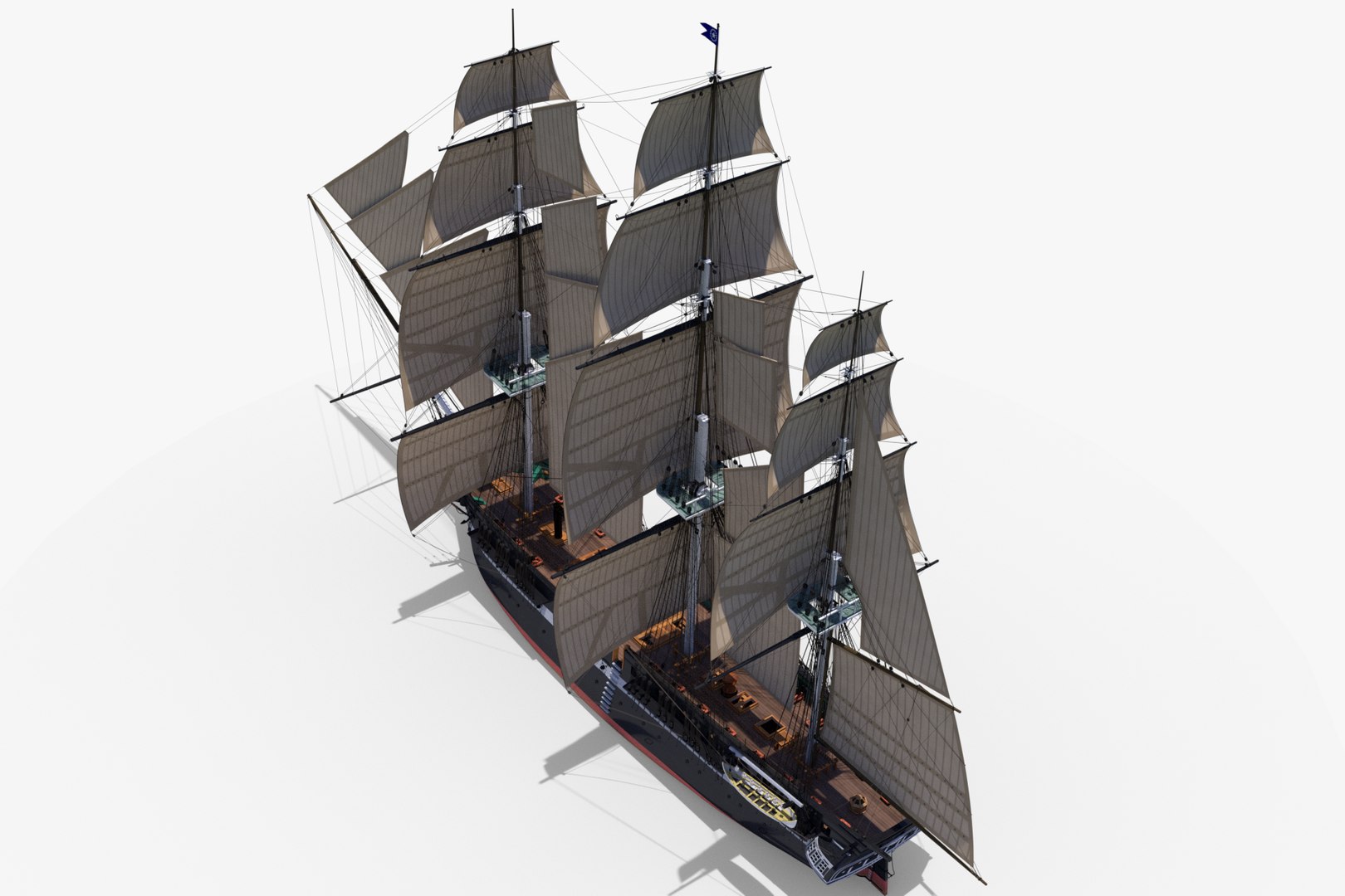 Uss Constitution 3d Model Turbosquid 1207107