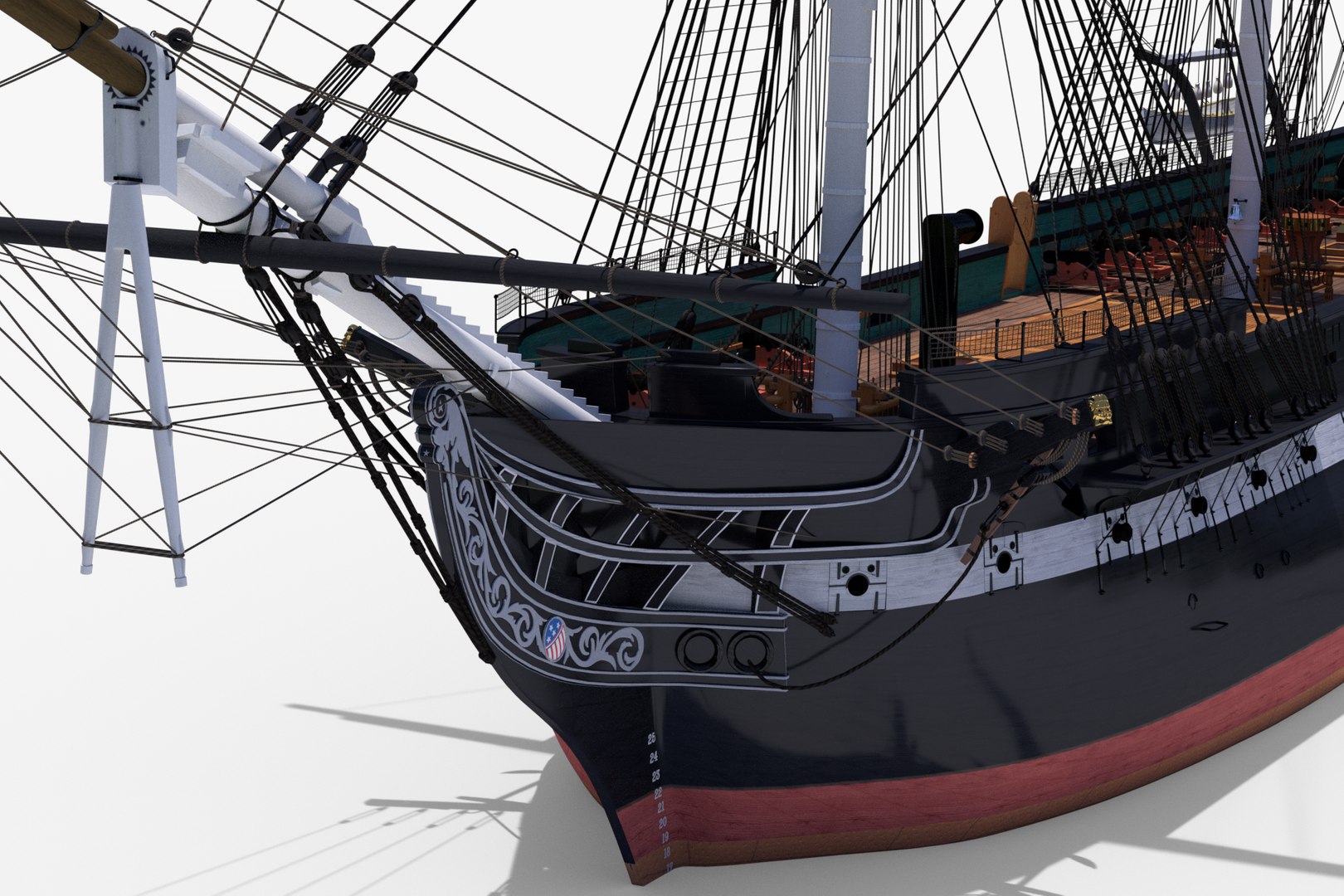 Uss Constitution 3d Model Turbosquid 1207107