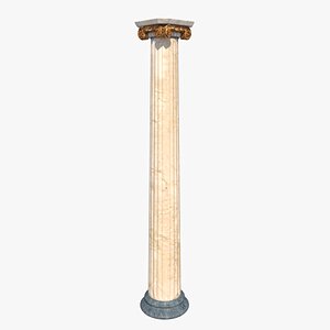 ionic greek column 3d model