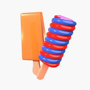Ice Cream Stick 3D Illustration