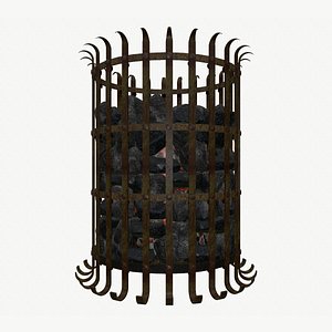 Brazier, fired with coke or coal