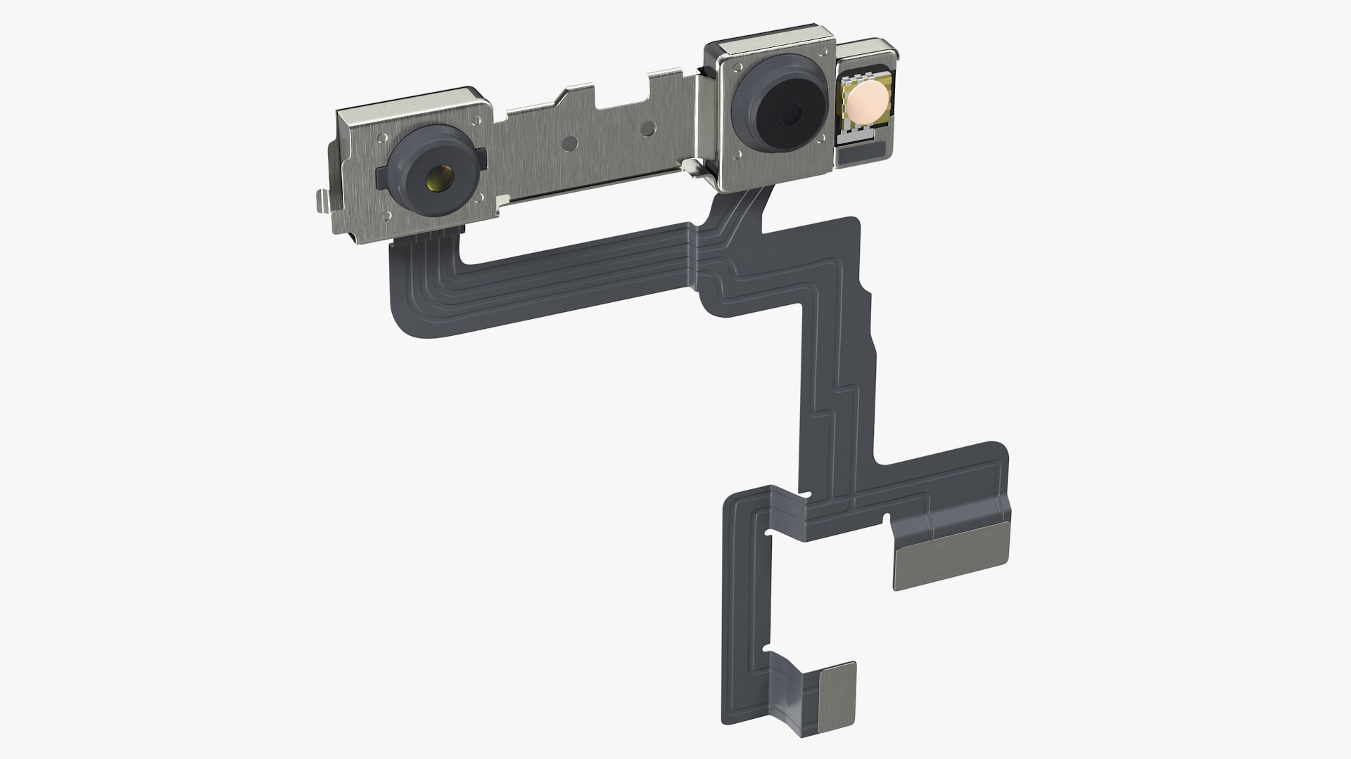 Smartphone Double Front Camera Module 3D model preview