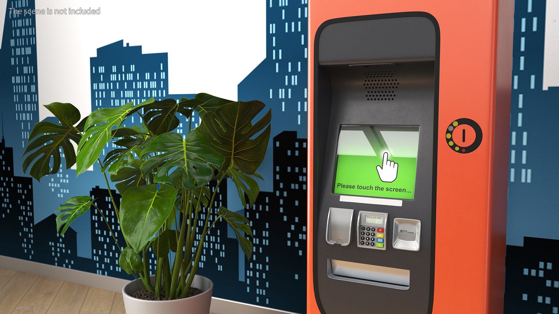 3D Self Service Ticket Machine Orange - TurboSquid 2241925