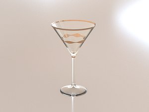 martini glass 3d obj