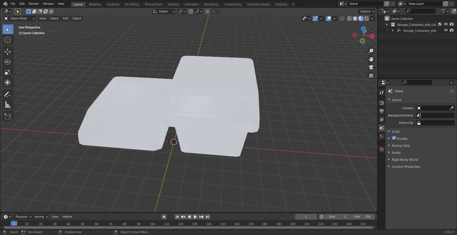 3D model Storage Containers with Lid Set - TurboSquid 2071358