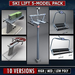 3d 3ds pack ski lift
