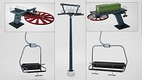 Ski lift mountain winter pack