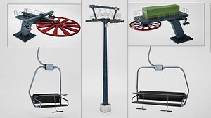 Ski lift mountain winter pack