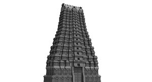 hindu temple 3D model