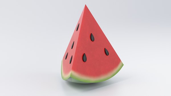 modelo 3d Cartoon Watermelon Slice 4 - TurboSquid 2104591