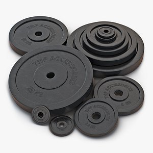 Barbell Plates 3D Models Collection