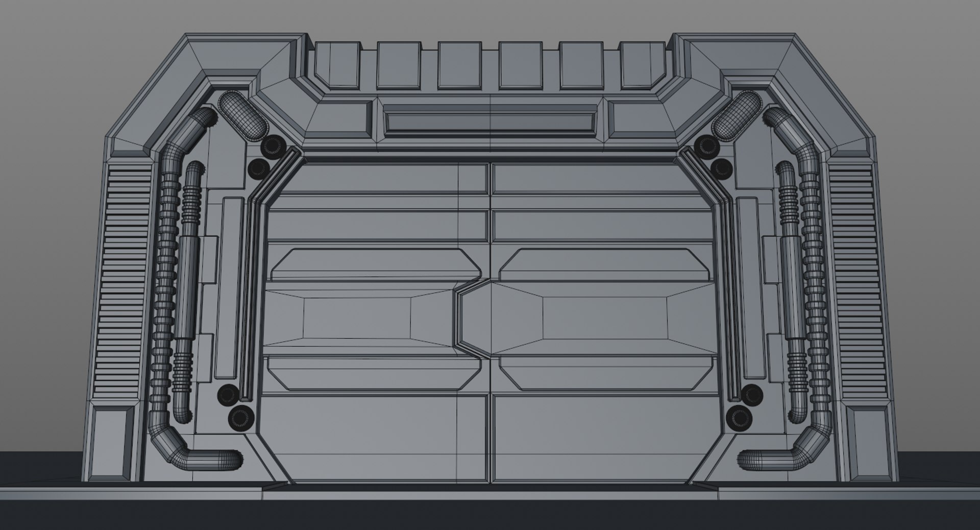 3D Sci Fi Door Model - TurboSquid 1413315