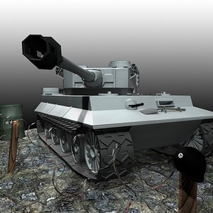 3d model of world war tiger tank