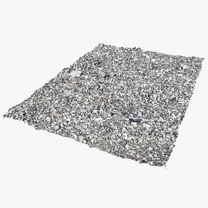 3D gravel scanned ready model