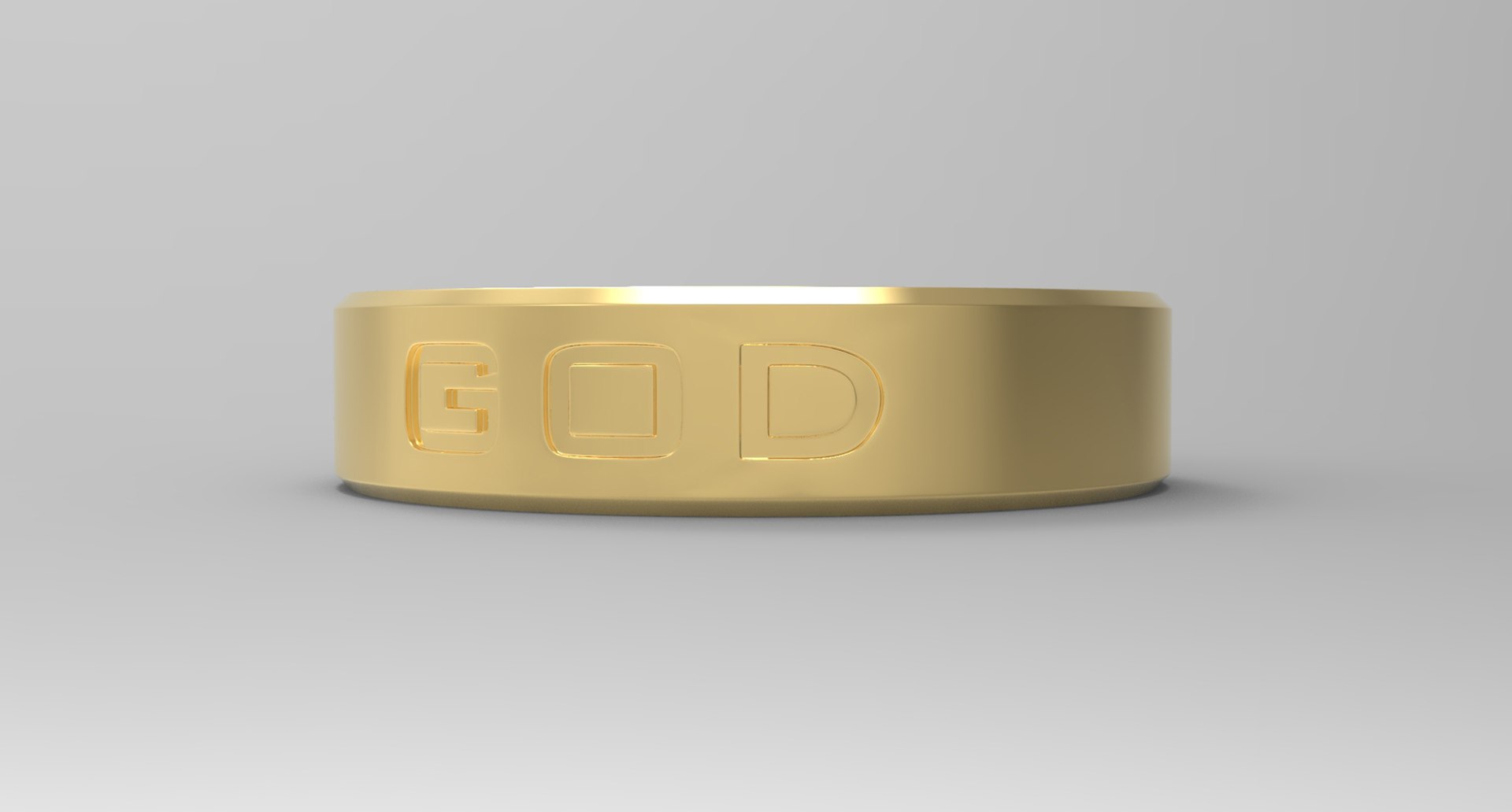 God Ring Gold 3D - TurboSquid 1888983