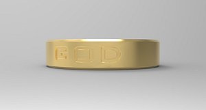 God Ring Gold 3D