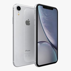 3D apple iphone xr white model