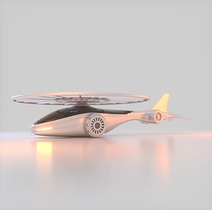 futuristic drone 3D model