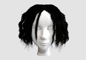 3D model Curly Pigtails Hairstyle - TurboSquid 1933005