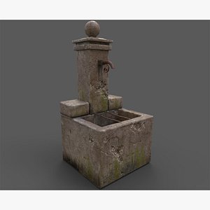 Damaged Stone Fountain