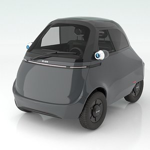 3D Microlino electric scooter car Gray