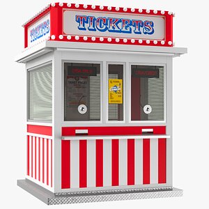 3D Ticket Booth Kiosk model