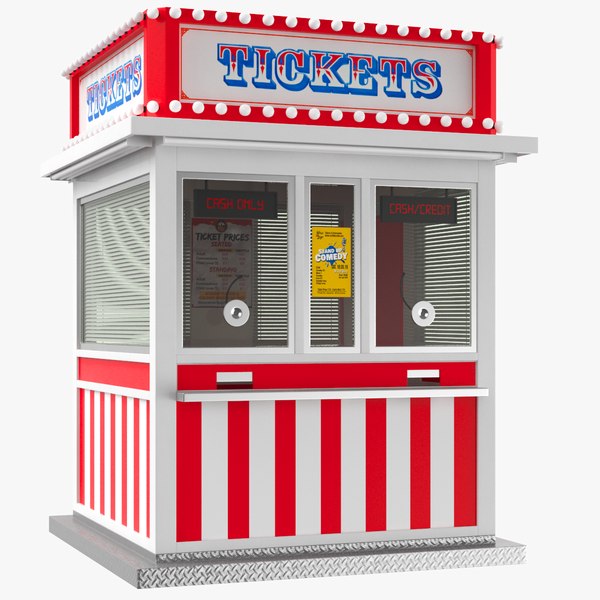 3D Ticket Booth Kiosk model