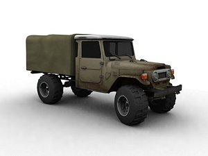 toyota landcruiser fj45 canvas 3d model