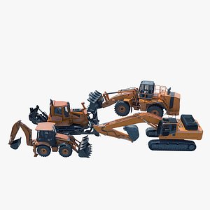 4 Construction Vehicles Collection