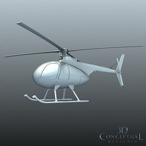 small helicopter 3d fbx