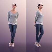 10556 Bao - Casual Standing Woman Looking Up