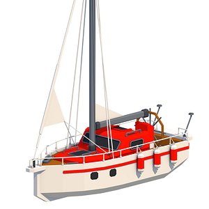 Cartoon YACHT 03 3D model