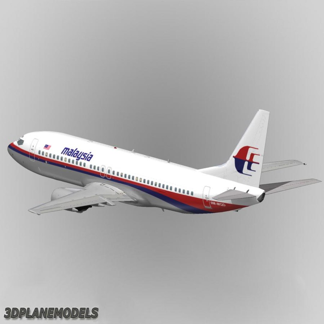 3d Model Of B737-400 Malaysia Airlines