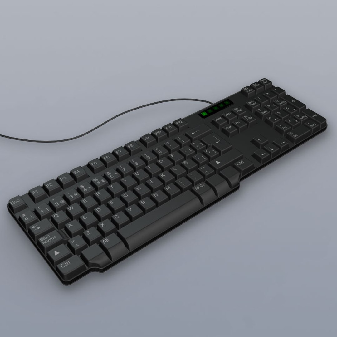 键盘西班牙语3d模型