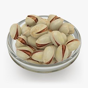 Pistachios in a Glass Bowl