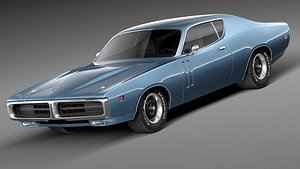 dodge charger 1971 sport 3d max