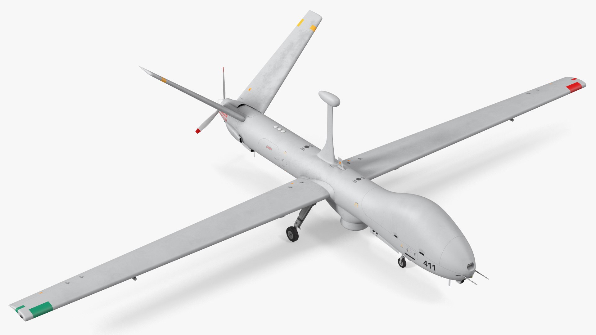 Elbit Hermes 900 UAV Rigged 3D model preview