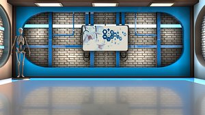 3D virtual set studio television