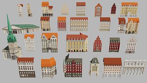 3D model European architectural