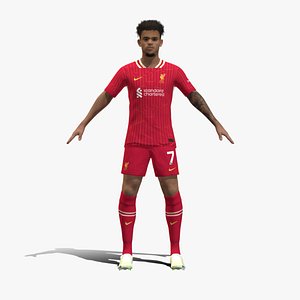 3D Rigged Luis Diaz Liverpool 2025 3D model