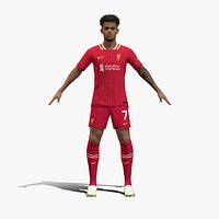 3D Rigged Luis Diaz Liverpool 2025