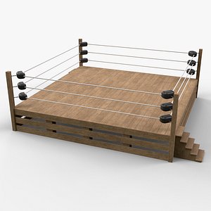 3D PBR Modular Wood Wrestling Rings 20ftx20ft