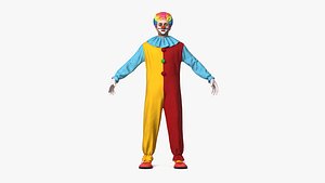men clown suit rigged 3D
